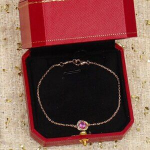 Cartier 18k Rose Gold Pink Sapphire Bracelet